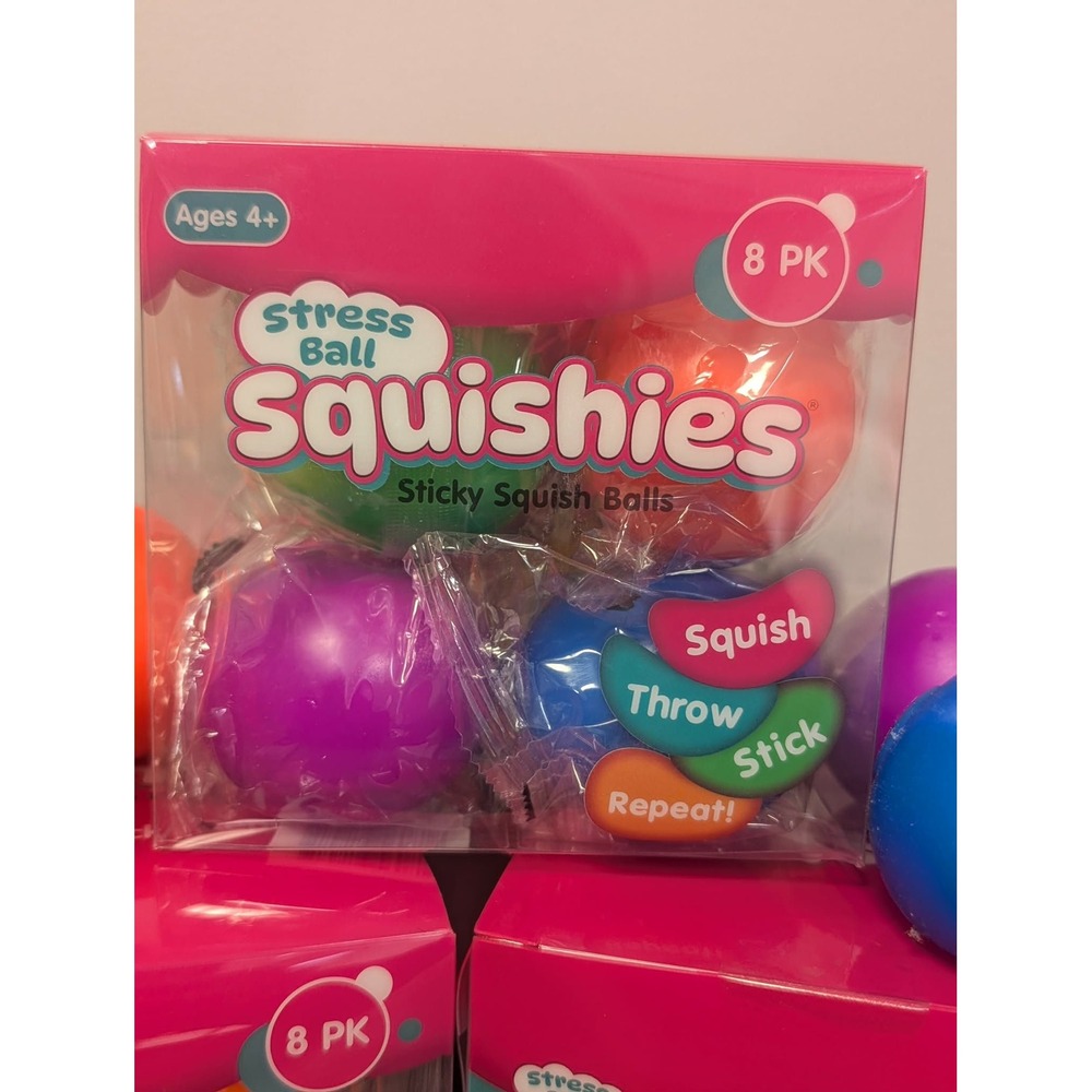 Squishies Sticky Fidget Stress Balls 8 Pack Sensory Toy New - Picture 7 of 8